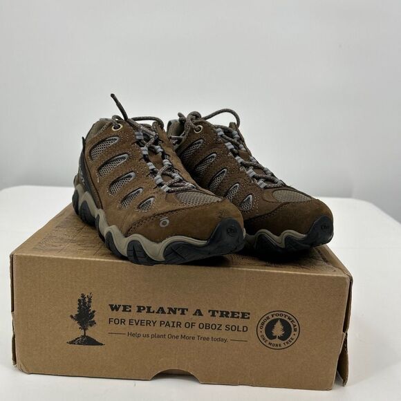 NWT Oboz Sawtooth II Brown Lace-Up Mesh Hiking Shoes Size US 6.5 - Picture 1 of 9